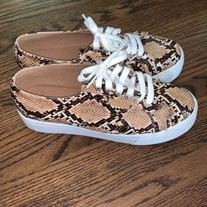 Superga size 9 faux snake 🐍 skin sneakers